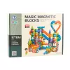 LEAN TOYS Conjunto de blocos magnéticos pista de bolas escorrega colorido 188 peças