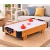 LEAN TOYS Mesa de air hockey mini jogo de arcada para crianças madeira