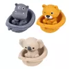 LEAN TOYS Conjunto de brinquedos de banho animais em barcos escorrega 11 peças
