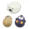 LEAN TOYS Conjunto de brinquedos de banho jogo de pesca figuras de borracha passador pastel 4 peças