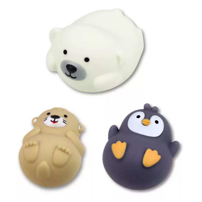 LEAN TOYS Conjunto de brinquedos de banho jogo de pesca figuras de borracha passador pastel 4 peças