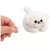 LEAN TOYS Porta-chaves de peluche cão branco com cauda a abanar e som de guincho 9 cm