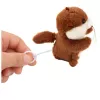LEAN TOYS Lontra de peluche com cauda a abanar e sons de guincho porta-chaves 12,5 cm