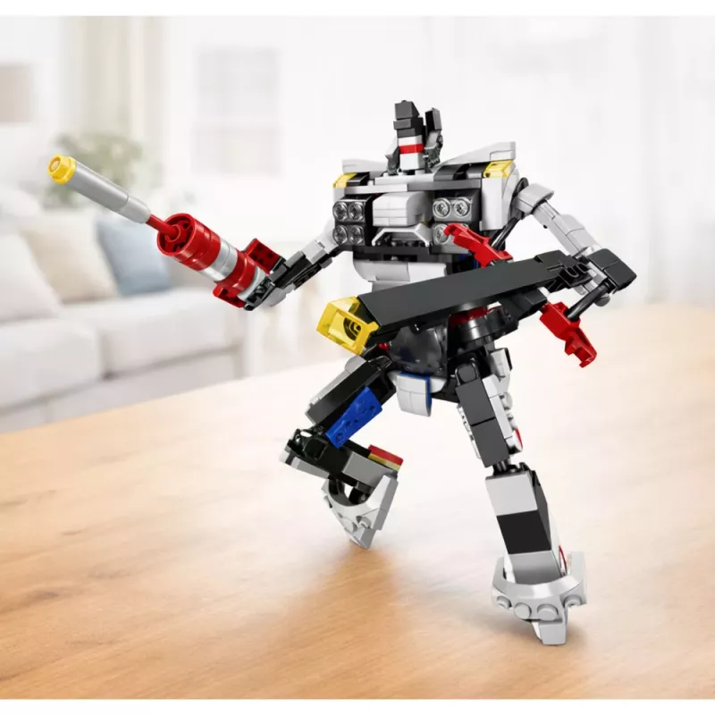 LEAN TOYS Blocos de construção carro desportivo robô 2 em 1 branco 320 peças