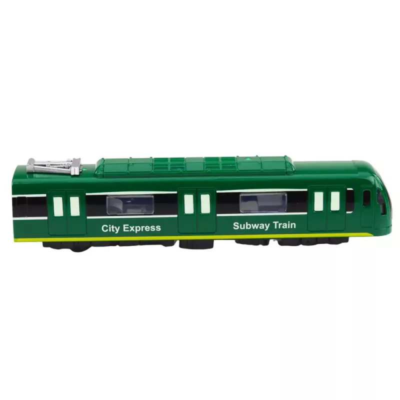 LEAN TOYS Comboio metro City Express com portas de abrir, luzes e sons, verde
