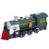 LEAN TOYS Locomotiva clássica sensor de obstáculos fumo luz som verde