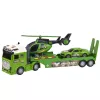 LEAN TOYS Conjunto militar camião militar reboque carro helicóptero luz som