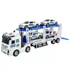 LEAN TOYS Camião de polícia reboque transporte carros de polícia com luz e som