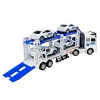 LEAN TOYS Camião de polícia reboque transporte carros de polícia com luz e som