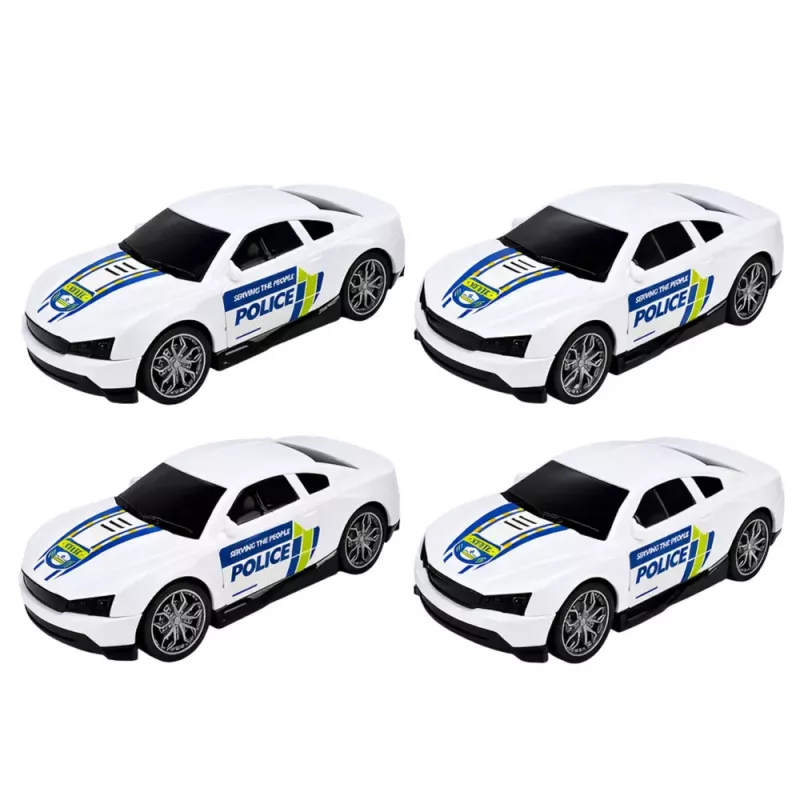 LEAN TOYS Camião de polícia reboque transporte carros de polícia com luz e som