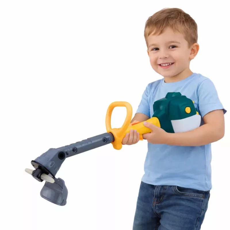 LEAN TOYS Cortador de relva infantil com sons, luzes e lâmina de borracha