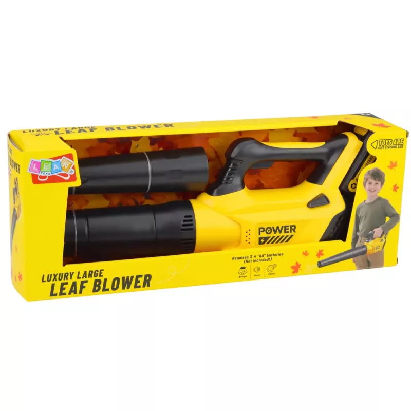 LEAN TOYS Soprador de folhas de brincar para crianças com sons - amarelo