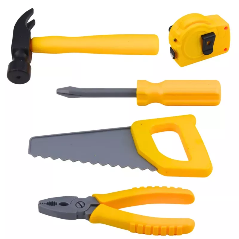 LEAN TOYS Conjunto de ferramentas em cartão com aparafusadora sem fios e acessórios, 23 peças