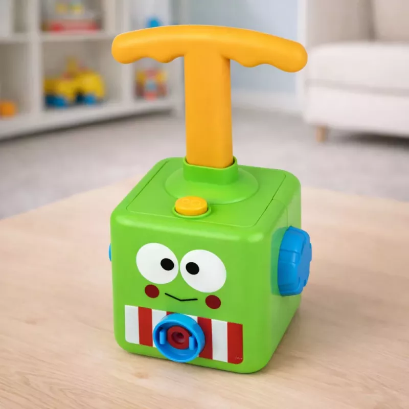 LEAN TOYS Lançador de balões com carro e rã, brinquedo educativo para crianças