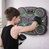 LEAN TOYS Placa interativa de treino de boxe com música e luzes LED, 3 níveis, preto