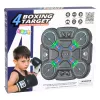 LEAN TOYS Placa interativa de treino de boxe com música e luzes LED, 3 níveis, preto