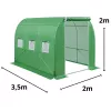 LEAN Estufa para legumes, janelas verdes UV, 3,5x2x2 m, 7 m²
