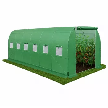 LEAN Túnel de plástico para jardim Estufa para hortícolas PRO Estrutura 25MM 6x3x2M 18M²