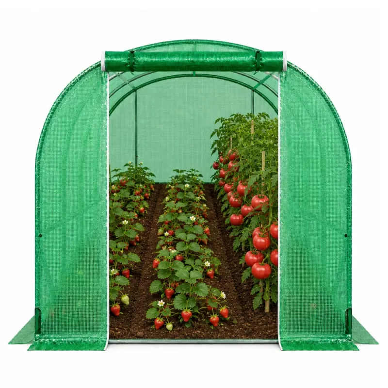 LEAN Túnel de plástico para jardim, estufa para legumes PRO, estrutura 25 mm, 8 x 3 x 2 m, 24 m²