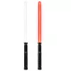 LEAN TOYS Sabre de luz laser LED com som, punho de metal, 75 cm