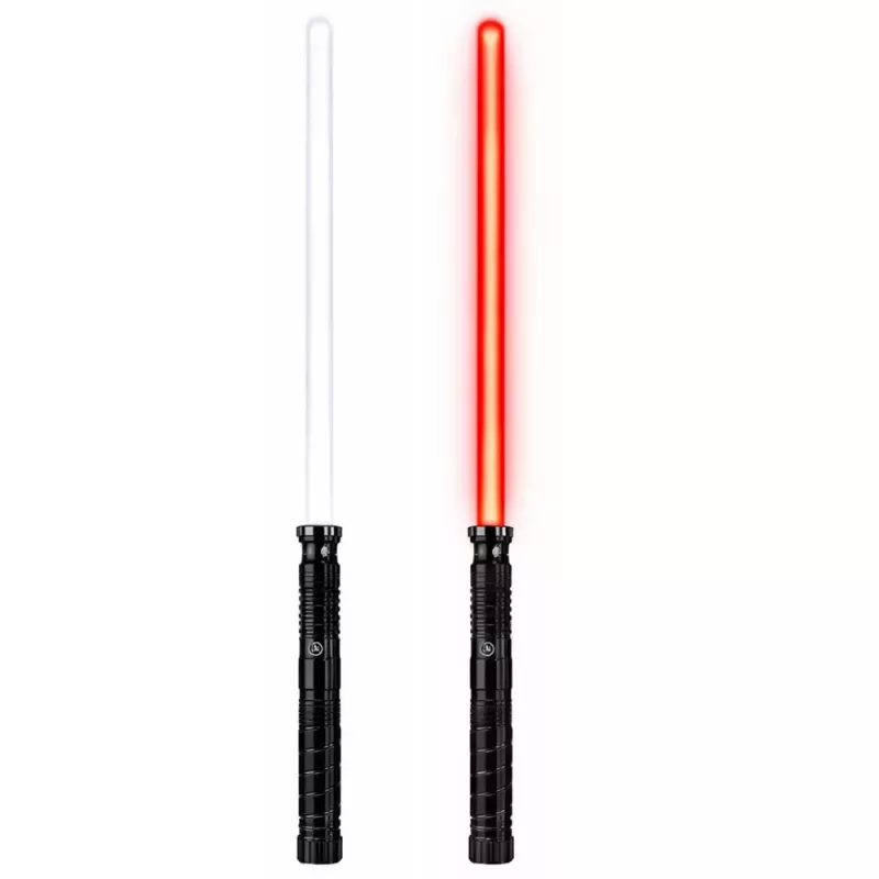 LEAN TOYS Sabre de luz laser LED com som, punho de metal, 75 cm