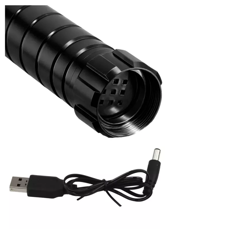 LEAN TOYS Sabre de luz laser LED com som, punho de metal, 75 cm