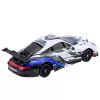 LEAN TOYS Carro de drift com controlo remoto RC, rodas intercambiáveis, 4WD, azul, 1:24
