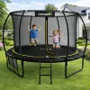 LEAN SPORT LEAN Trampolim de jardim com rede interior preto e verde 252CM 8FT