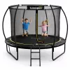 LEAN Sport Trampolim de jardim com rede interior preto e verde 305CM 10FT