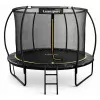 LEAN Sport Trampolim de jardim com rede interior preto e verde 305CM 10FT