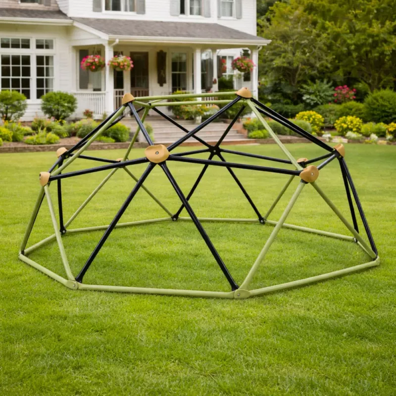 LEAN SPORT Cúpula de escalada para parque infantil de jardim, 182x86 cm, 6FT, azul/amarelo
