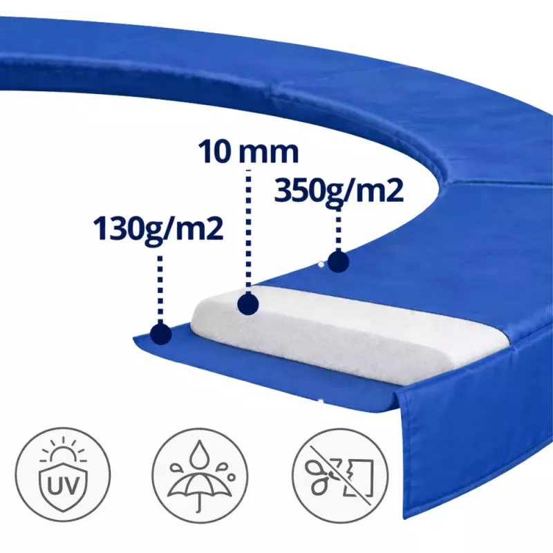 Lean Proteção de molas para trampolim, azul, 244-252 cm, 8 ft