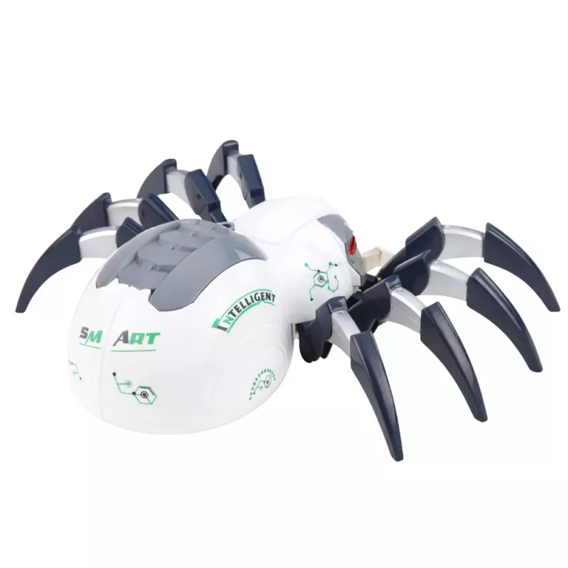 LEAN TOYS Robô aranha com controlo remoto RC, efeito de fumo, luzes e sons