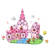LEAN TOYS Blocos magnéticos com figuras, tintas e cartões para pintar, rosa, 80 peças