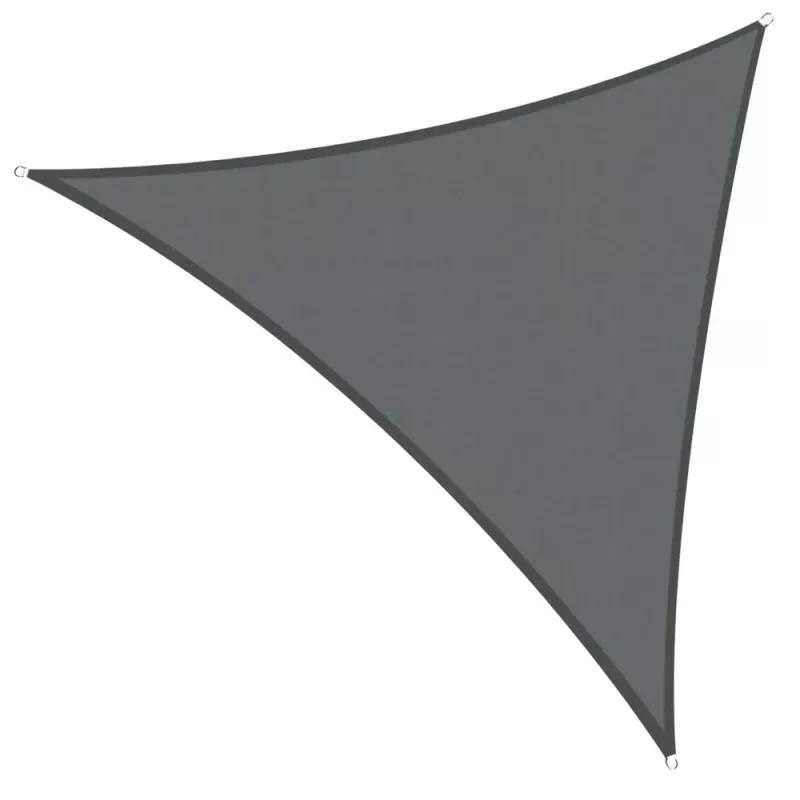 LEAN Vela de sombra para jardim, impermeável, triangular, cinzenta, 400x400 cm