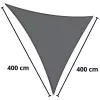 LEAN Vela de sombra para jardim, impermeável, triangular, cinzenta, 400x400 cm
