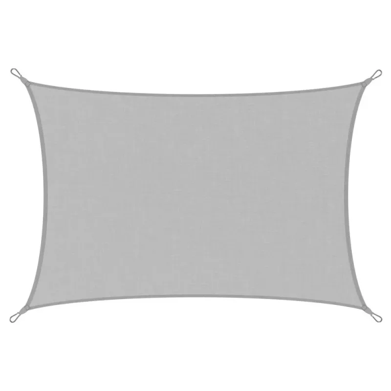 LEAN Vela de sombra retangular para jardim, impermeável, cinzenta, 300x400 cm