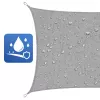 LEAN Vela de sombra retangular para jardim, impermeável, cinzenta, 300x400 cm