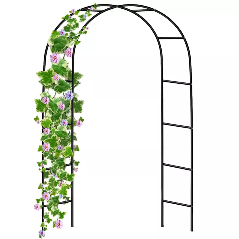 LEAN Pérgula de metal para jardim, para plantas trepadeiras, arco, 240x140 cm