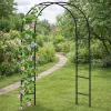 LEAN Pérgula de metal para jardim, para plantas trepadeiras, arco, 240x140 cm