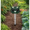 LEAN Coruja solar repelente de animais com sensor de movimento, ultrassons e LEDs