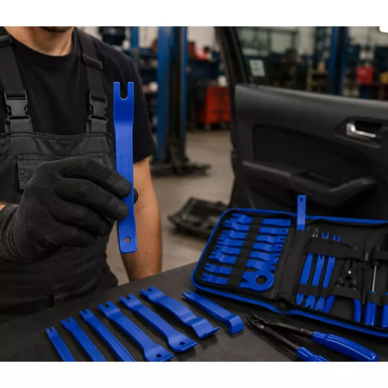 LEAN Conjunto de ferramentas para remoção de estofos, mala de ferramentas para automóvel, 45 peças