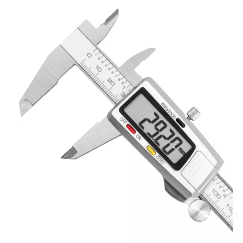 LEAN Paquímetro digital eletrónico LCD de precisão em aço inoxidável, 150 mm