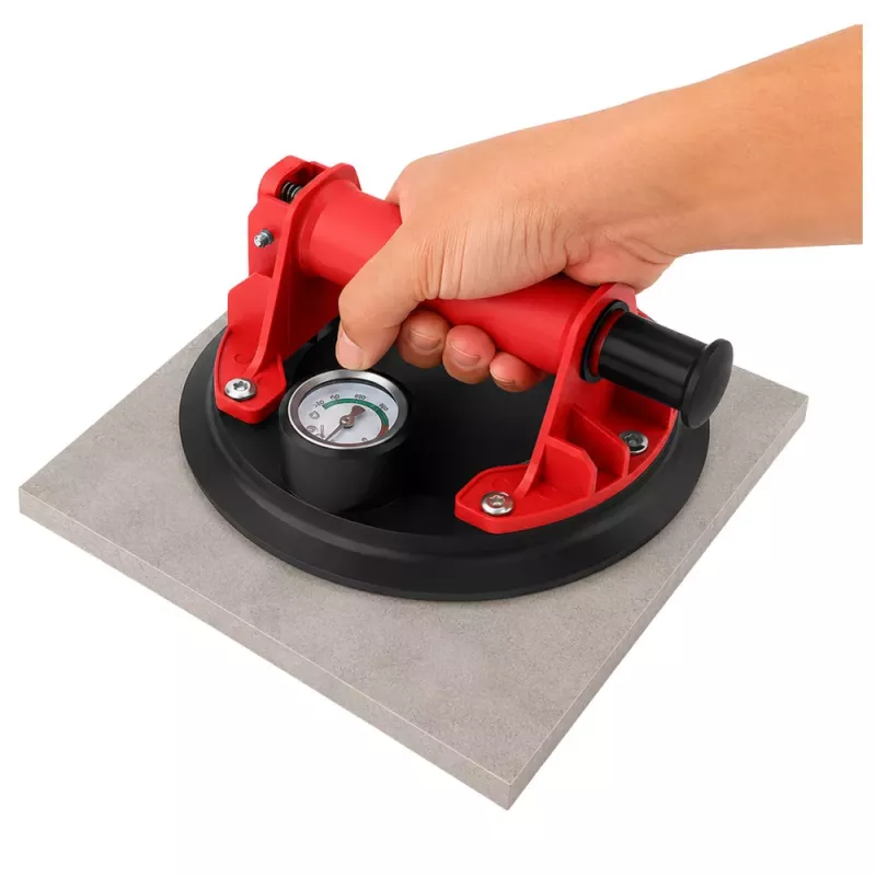 LEAN Ventosa de vácuo para azulejos, vidrados e vidro com manómetro, 20 cm