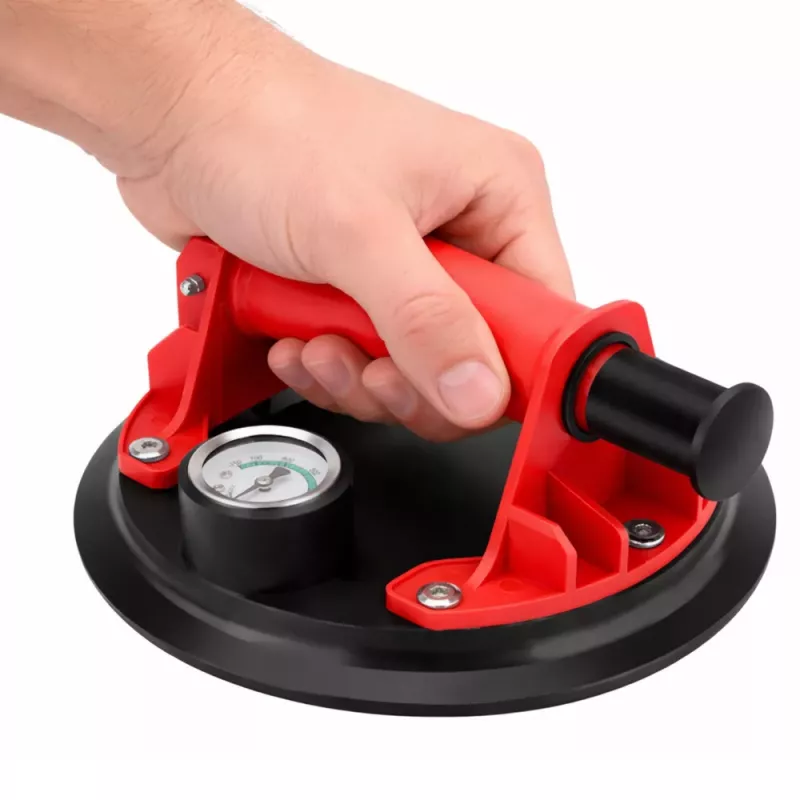 LEAN Ventosa de vácuo para azulejos, vidrados e vidro com manómetro, 20 cm