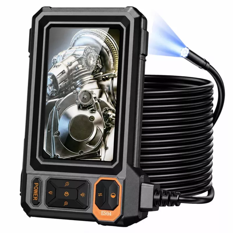 LEAN Endoscópio com fios, câmara de inspeção, 8 LEDs, LCD 4,3'', IP67