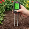 LEAN Medidor de humidade de plantas, higrómetro de solo 6 em 1, temperatura, luz, PH