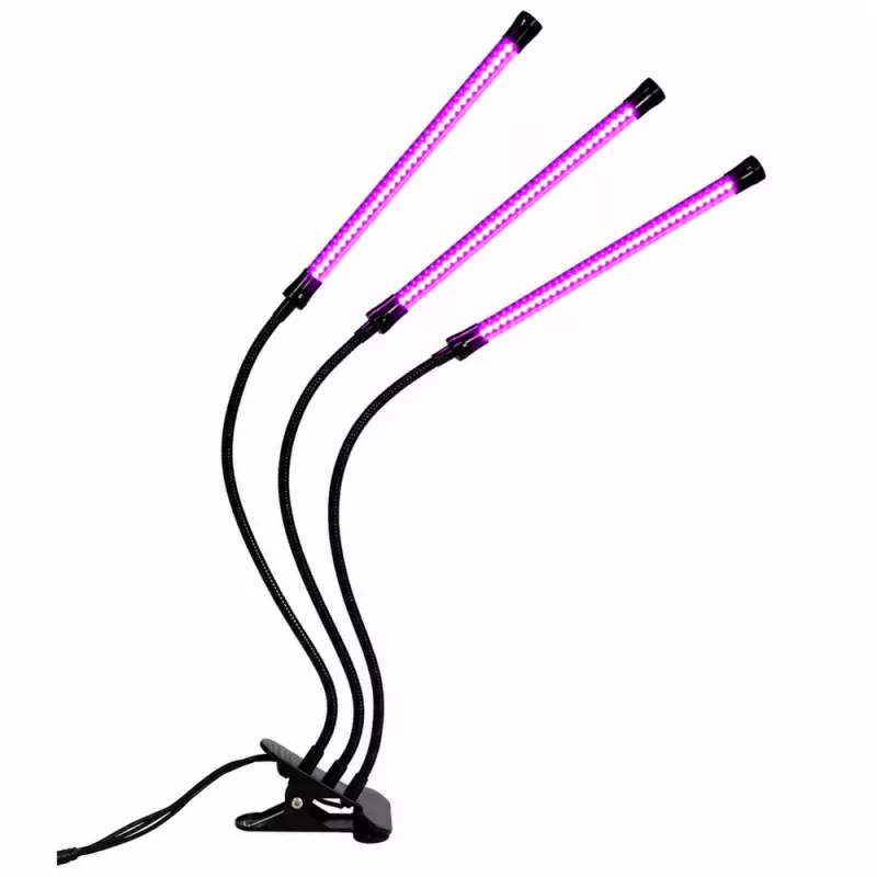LEAN Lâmpada LED para cultivo e iluminação de plantas, módulos triplos, com clipe