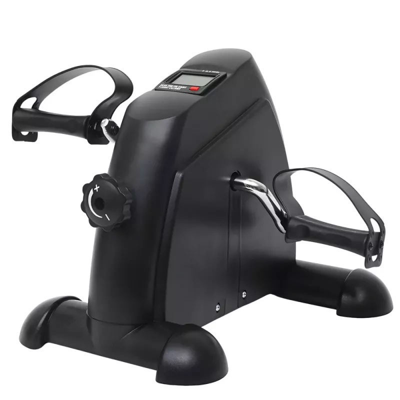 LEAN Bicicleta de exercício mini, rotor de reabilitação 2 em 1, ecrã LCD, preta