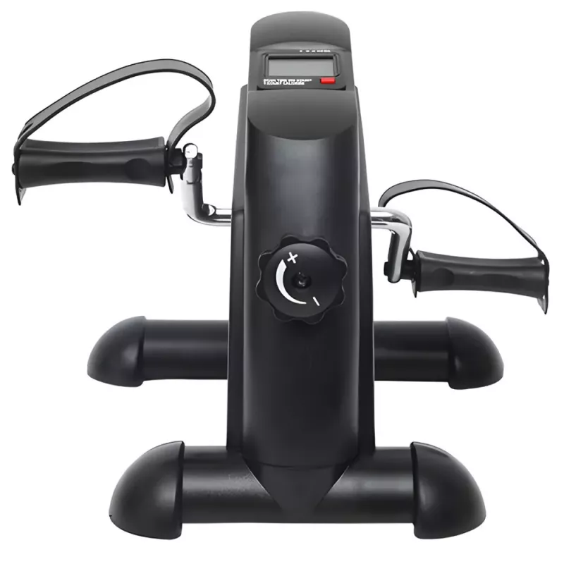 LEAN Bicicleta de exercício mini, rotor de reabilitação 2 em 1, ecrã LCD, preta